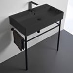 Scarabeo 8031/R-80-49-CON-BLK Sink Finish